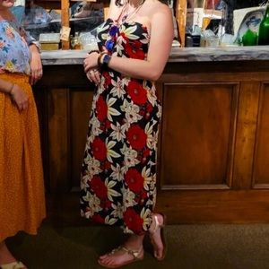 Floral Halter Maxi Dress